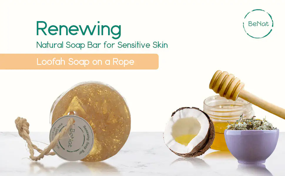 Renewing Soap Bar - Chamomile, Honey, Coconut Oil Exfoliator