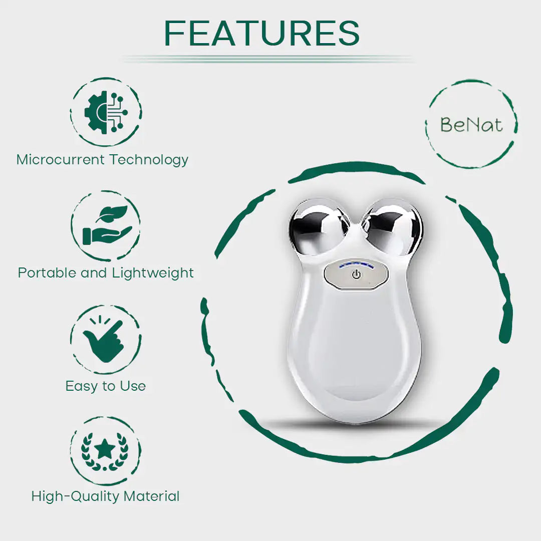 Microcurrent Facial Toning Massager for Youthful Skin