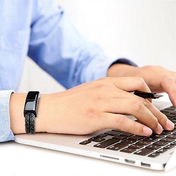 Stylish Leather Mini USB Bracelet Data Charging Cable