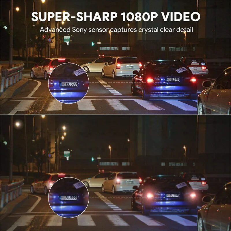 170° WiFi Dash Cam HD 1080P Vehicle G-Sensor Recorder