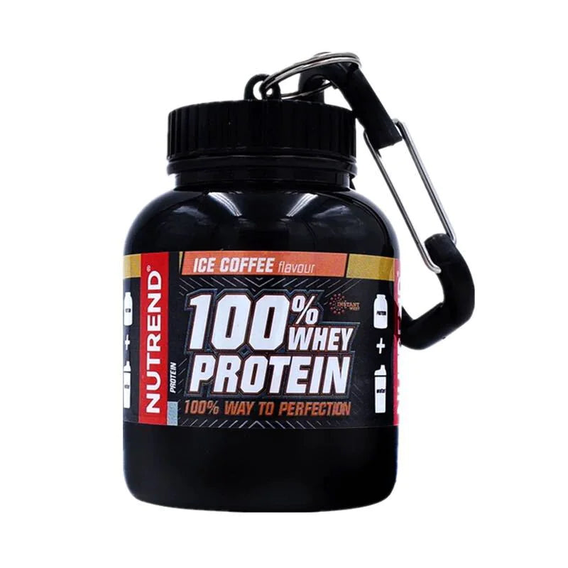 Portable Protein Powder & Pill Organizer Keychain for Travel