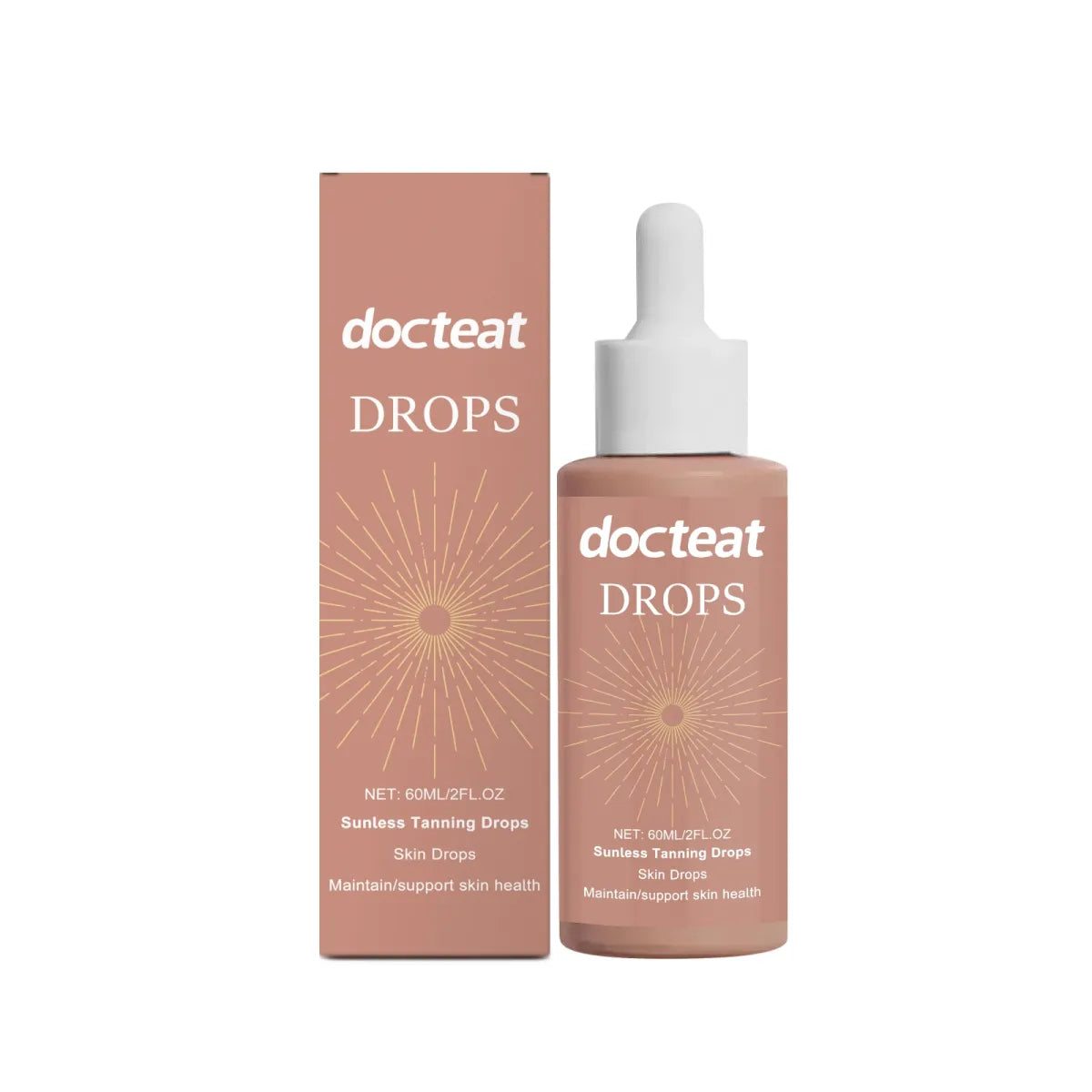 Docteat Herbal Sun Free Tanning Supplement Drops for Natural Glow