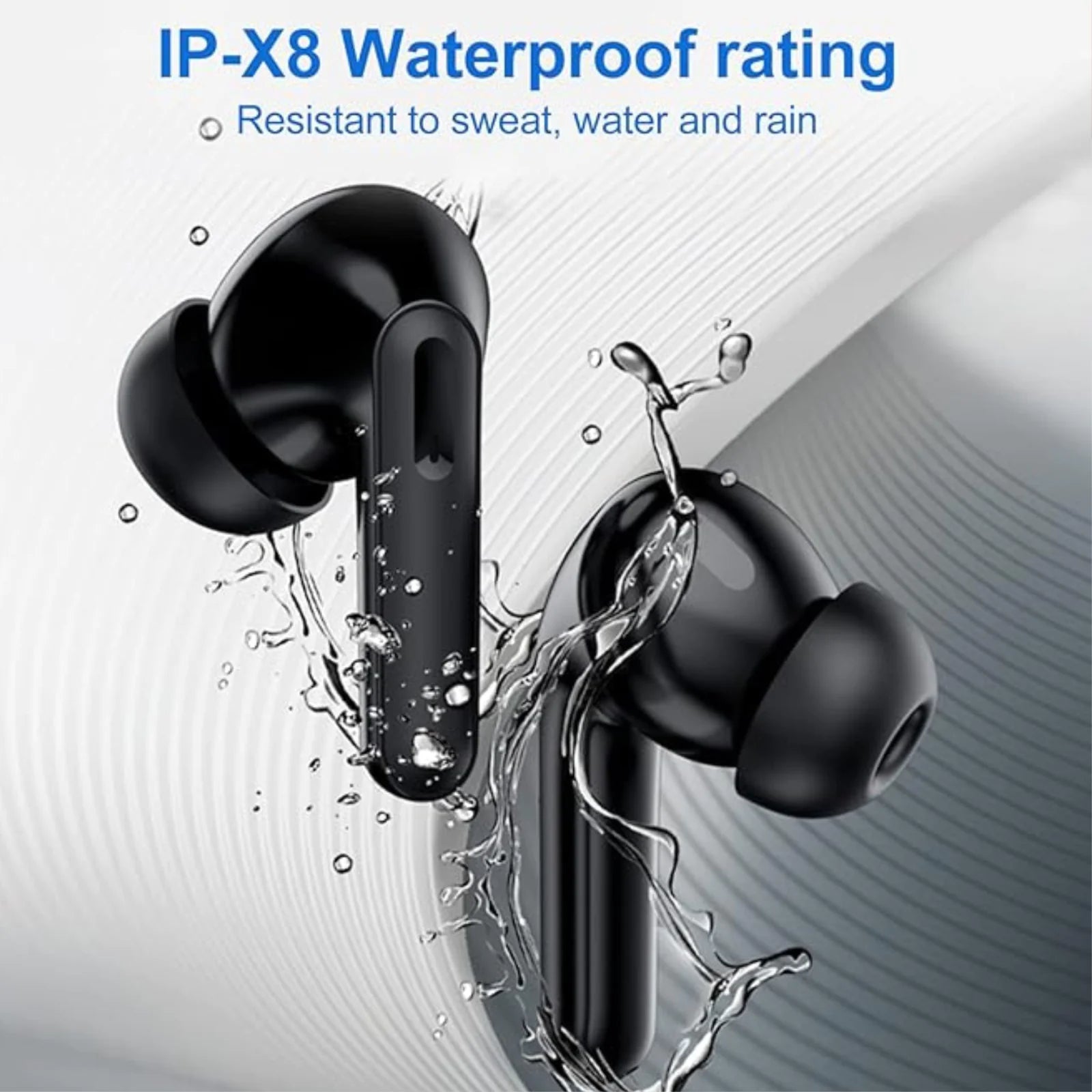 Bluetooth Earbuds Headset 5.3 Wireless Noise Cancelling TWS Waterproof