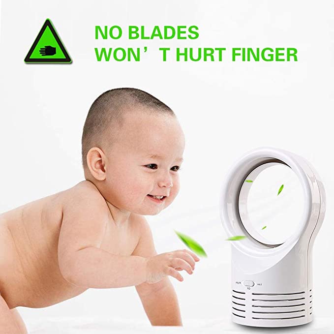 Electric Bladeless Desktop Cooling Fan for Safe Comfort