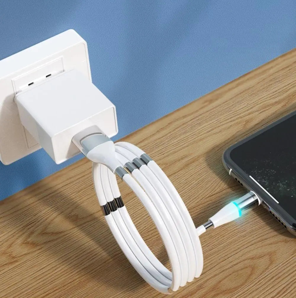 Tangle-Free Magnetic Fast Charging Cable for All Devices