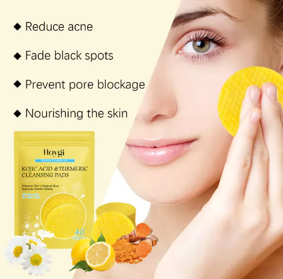Turmeric Infused Cleansing Pads for Glowing Skin