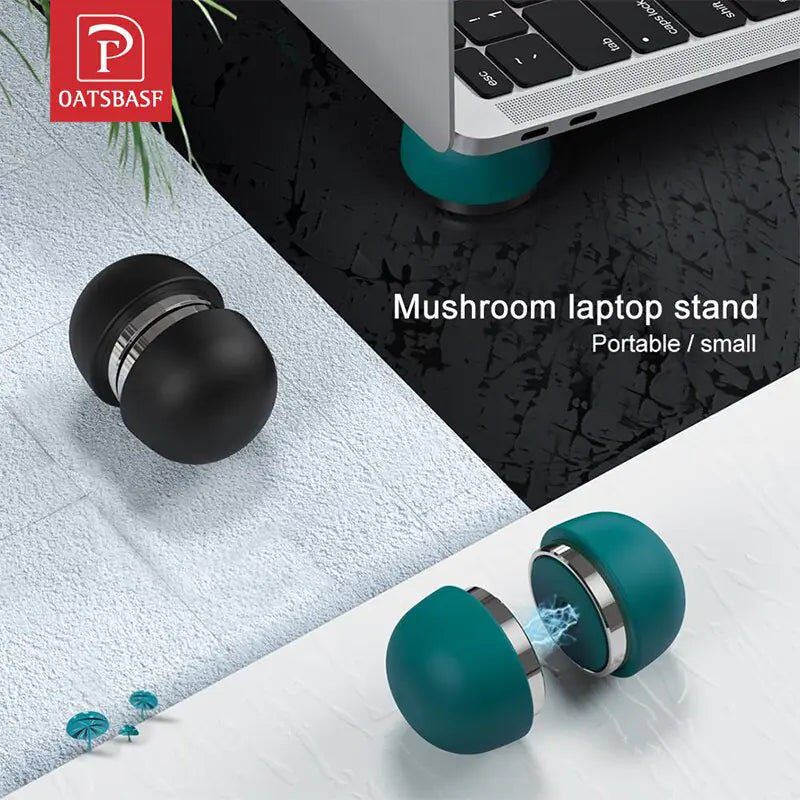 Mushroom Laptop Stand for Ergonomic Comfort and Cooling