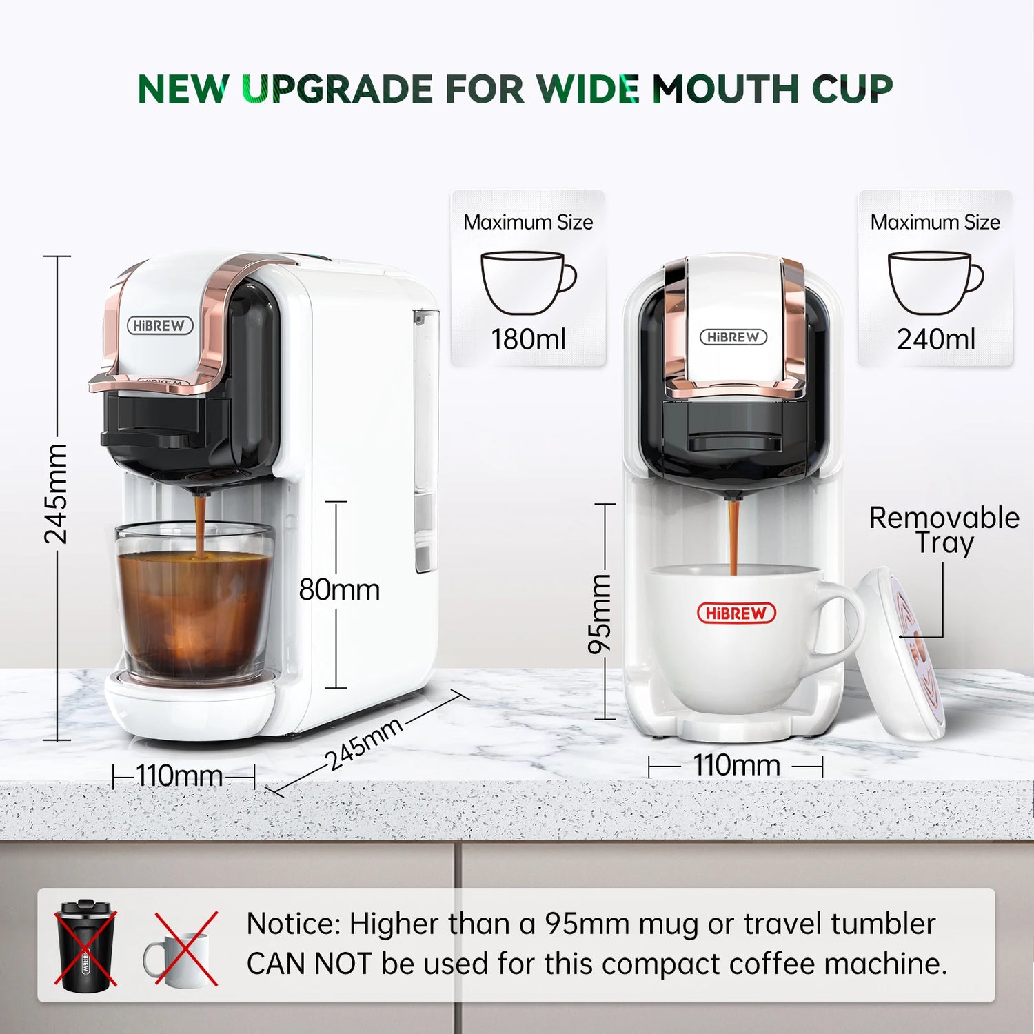 HiBREW Multiple Capsule Coffee Machine 5 in 1 Hot Cold