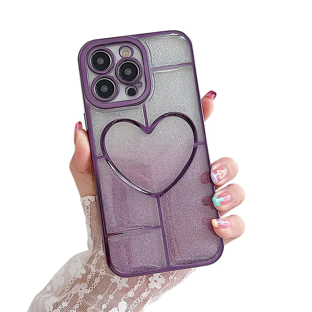 Imogacla Gradient Heart Phone Case for iPhone 13 Pro Max