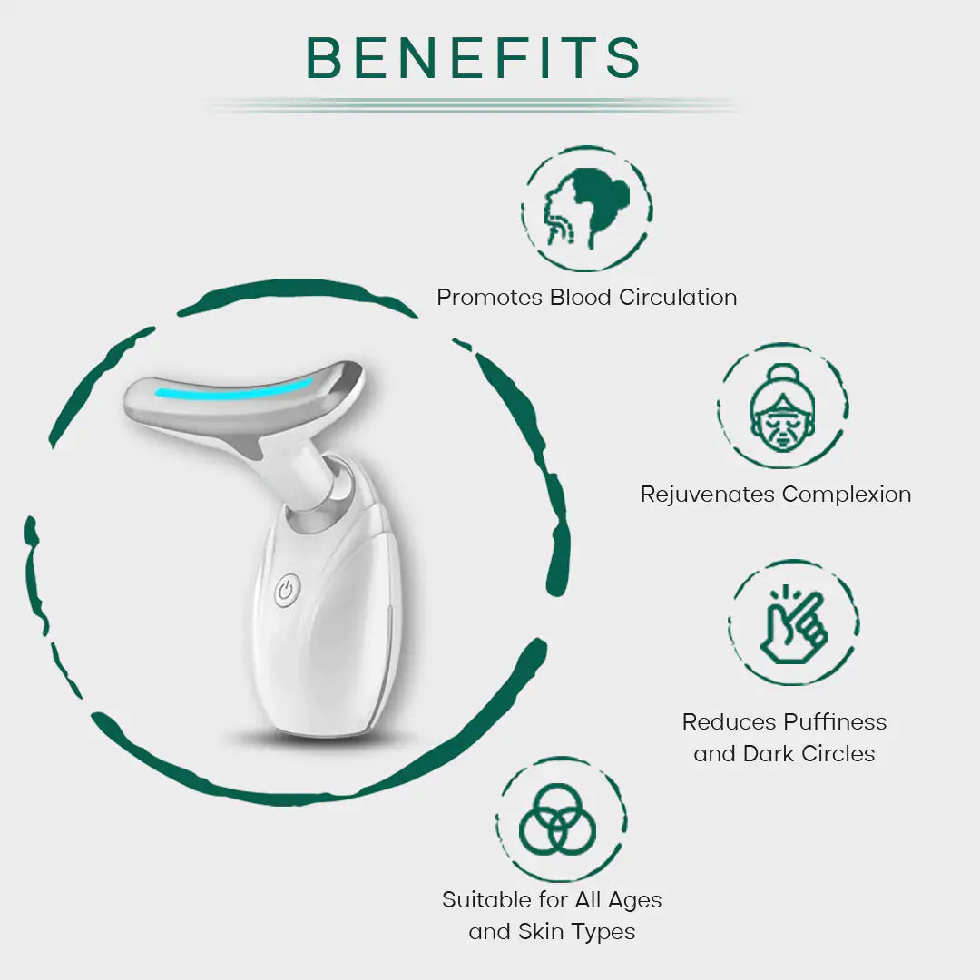 Neck & Face Lifting LED Therapy Device for Youthful Skin
