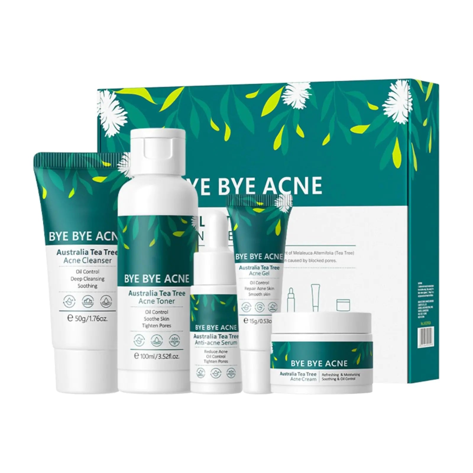 Tea Tree Acne Treatment Skin Care Set for Teens
