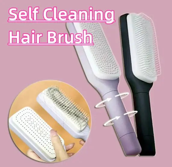 4-in-1 Self-Cleaning Hair Brush: Effortless Styling Solutions