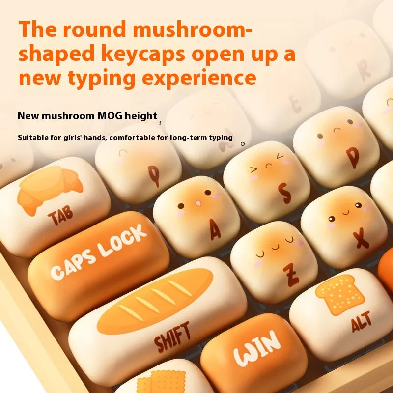 Steamed Bun Keyboard: Compact Bluetooth Office Essential