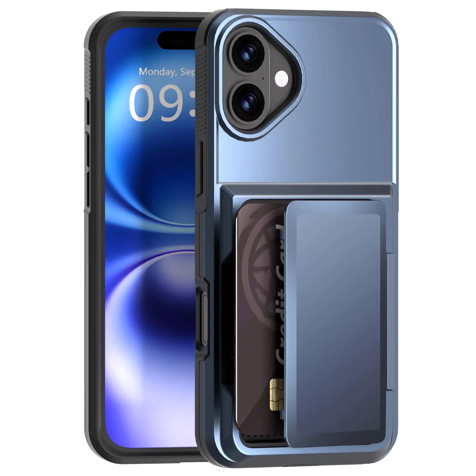 LIUQIJIA for iPhone 16 Plus Case with Card Holder