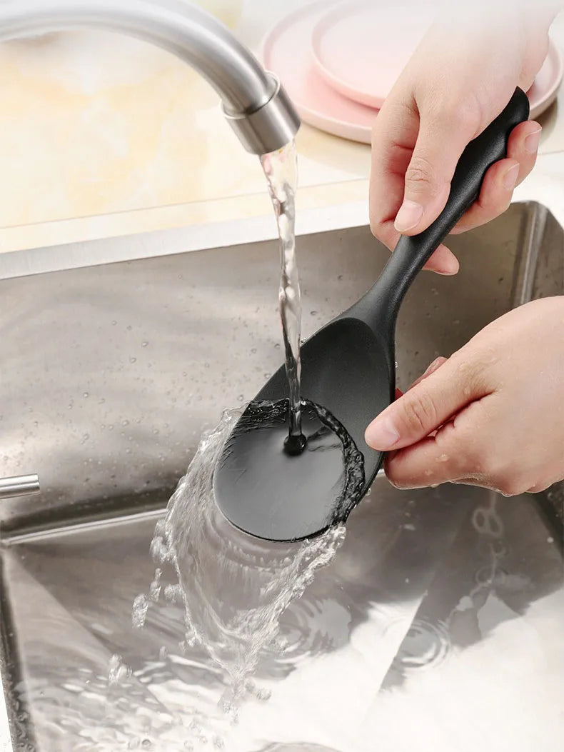 Black Silicone Cooking Utensils Set for Non-Stick Pans