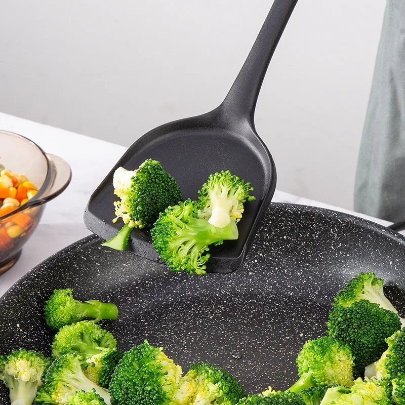 Black Silicone Cooking Utensils Set for Non-Stick Pans