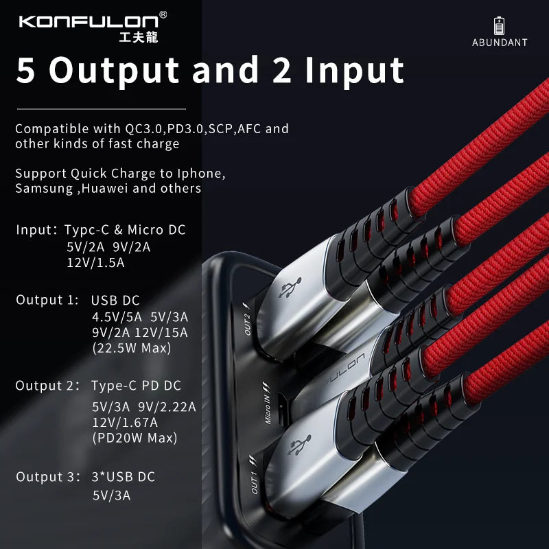 Power Bank 30000mAh With 20W PD Quick Charging Portability