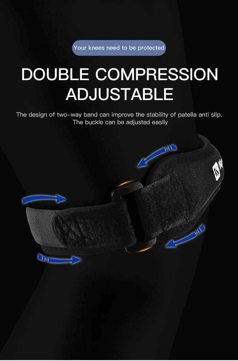 Adjustable 1 Piece Knee Patellar Tendon Support Sleeve