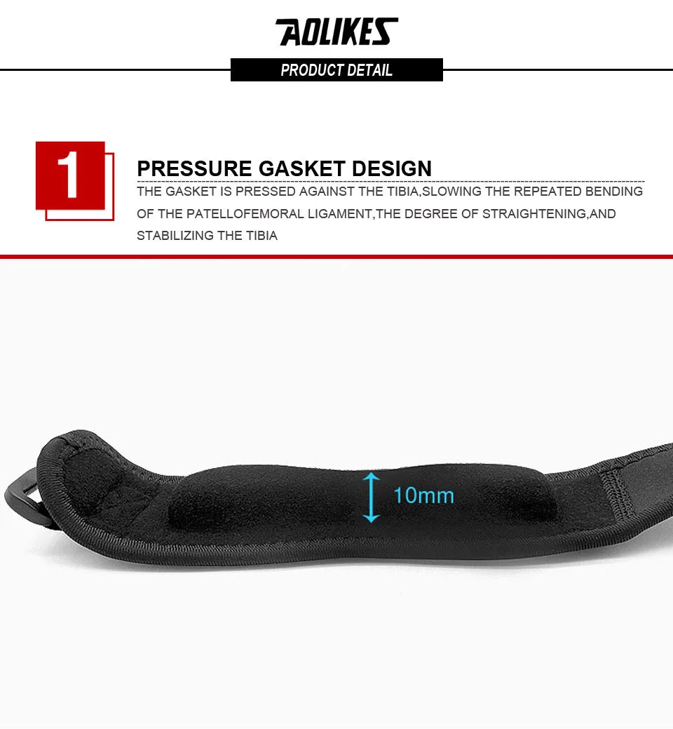 AOLIKES 1PCS Adjustable Knee Pad for Pain Relief Support