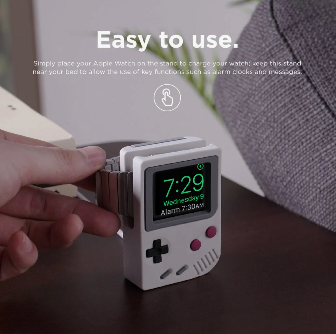 Silicone Charging Stand for Apple Watch – Premium, Minimalist, Travel-Friendly