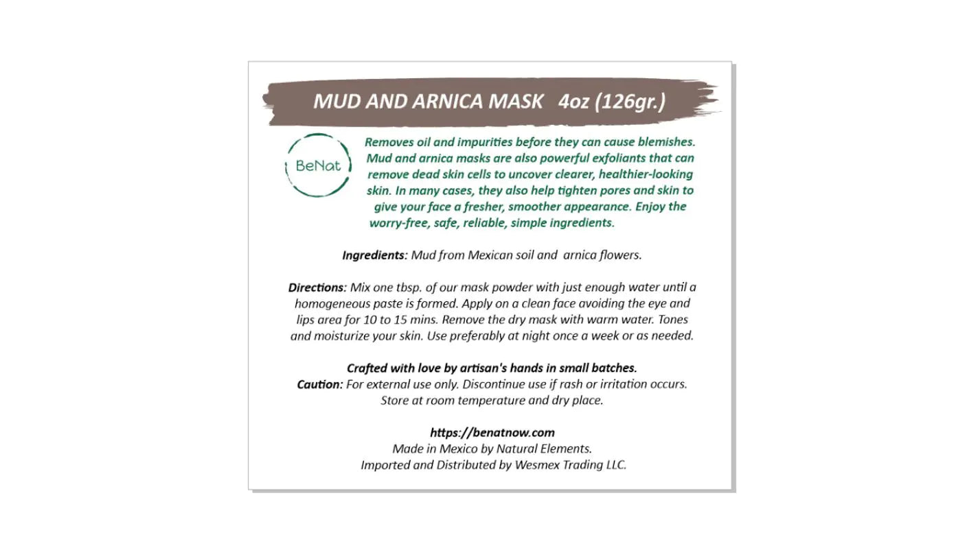 All-Natural Mud and Arnica Mask for Clear Skin