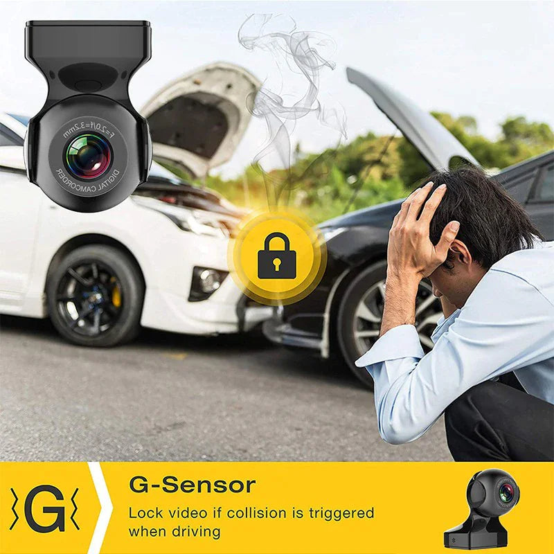 170° WiFi Dash Cam HD 1080P Vehicle G-Sensor Recorder