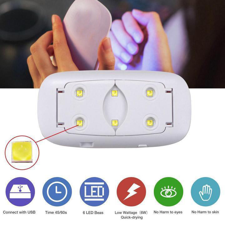 Mini Portable LED UV Nail Dryer for Quick Curing