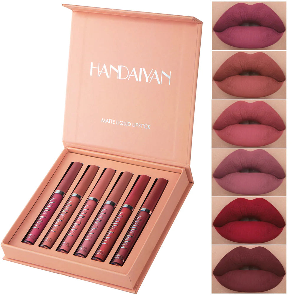 HANDAIYAN Matte Liquid Lipstick Set - Vibrant Long-Lasting Colors