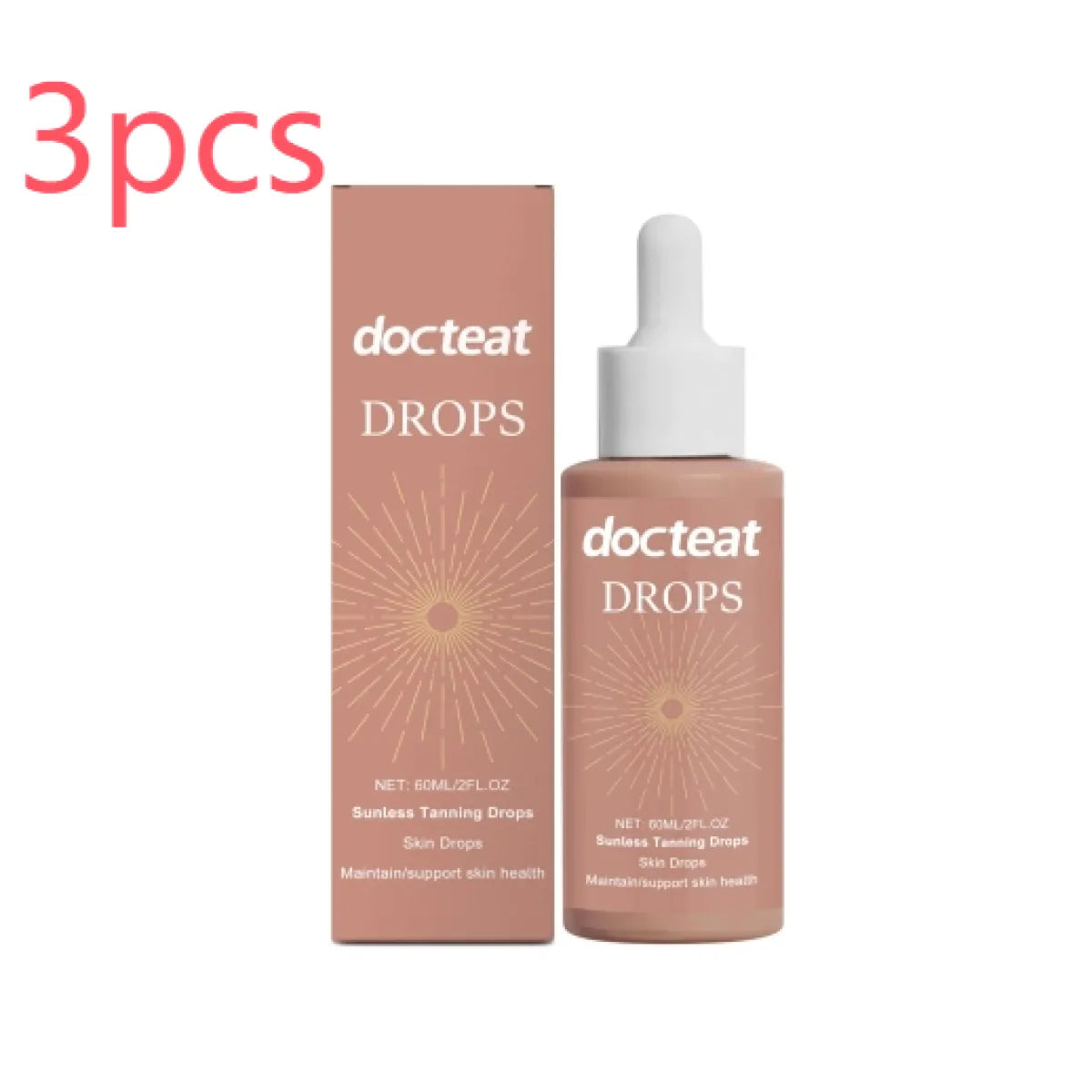 Docteat Herbal Sun Free Tanning Supplement Drops for Natural Glow