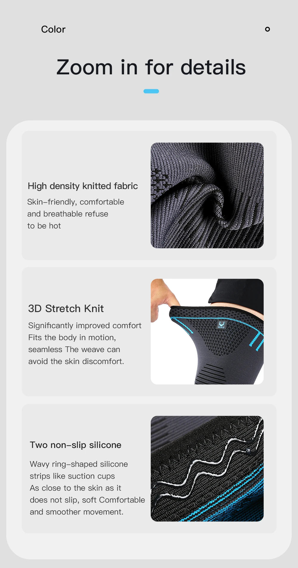 1 Pc Elastic Breathable Compression Knee Support Sleeve