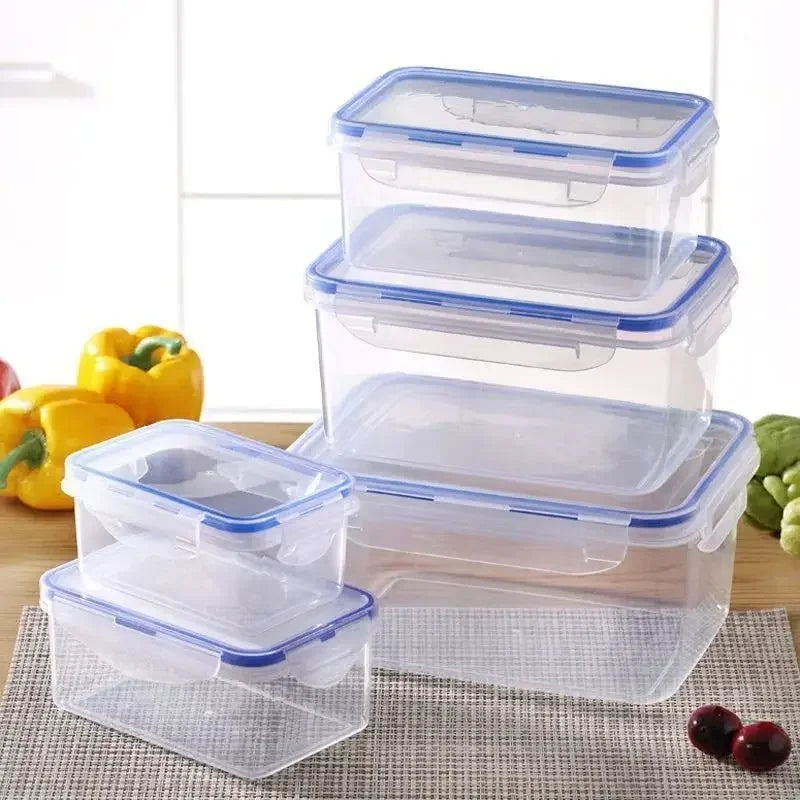Sealed Rectangular Refrigerator Storage Box with Lid for Fresh Food