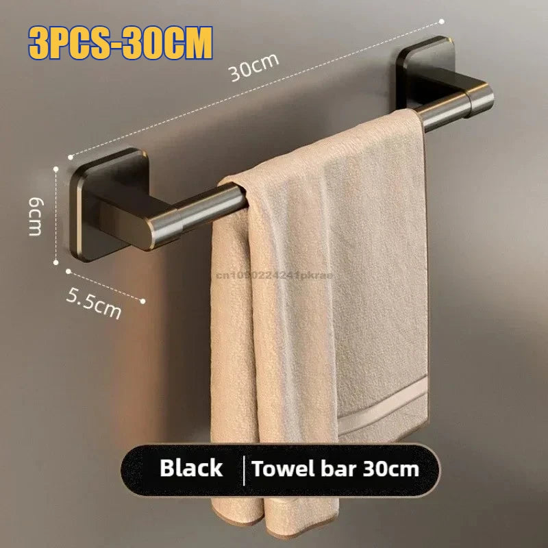 6pcs Bathroom Towel Rack Self-Adhesive No Drill Holder