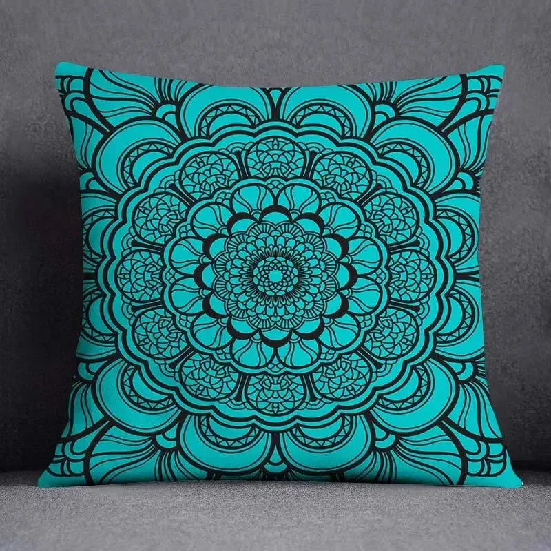 Dark Green Floral Animal Pattern Pillowcase for Home Decor