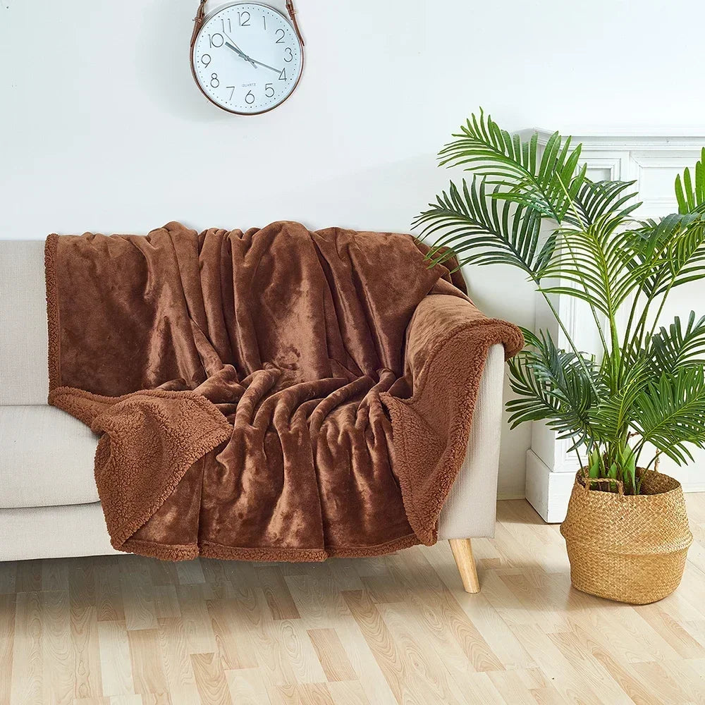 Luxury Shaggy Blankets Winter Warm Cosy Waterproof Microfibre