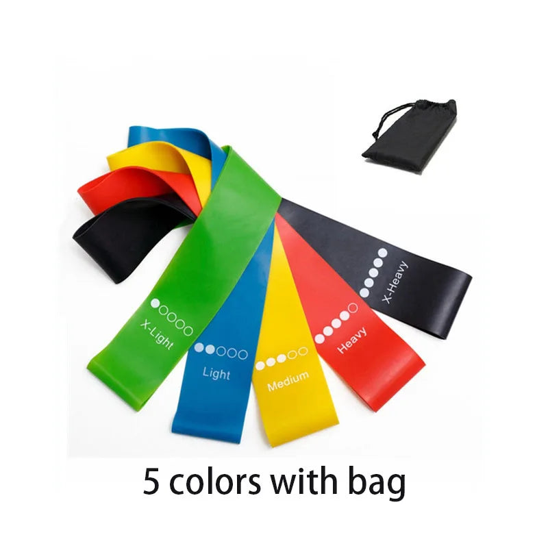 5Pcs/Set Yoga Resistance Rubber Bands for Fitness Training