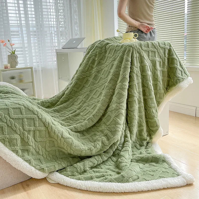 Thickened Coral Velvet Office Shawl Nap Blanket Sofa