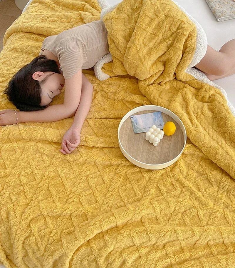 Thickened Coral Velvet Office Shawl Nap Blanket Sofa