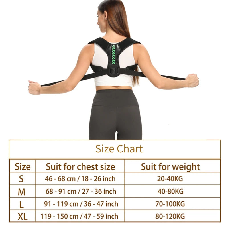 Adjustable Back Shoulder Posture Corrector for Home Office Use