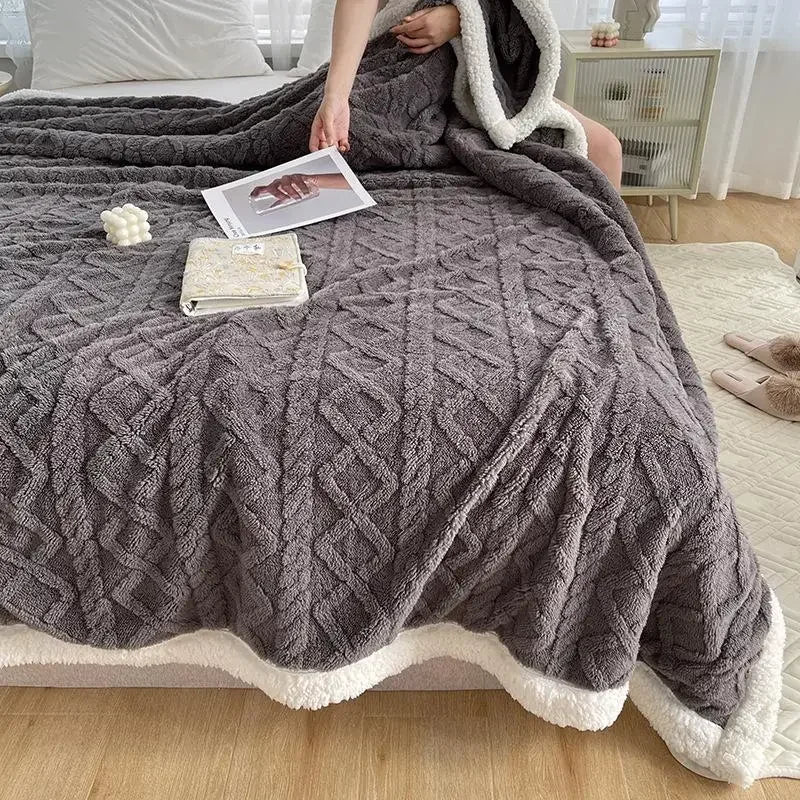 Thickened Coral Velvet Office Shawl Nap Blanket Sofa