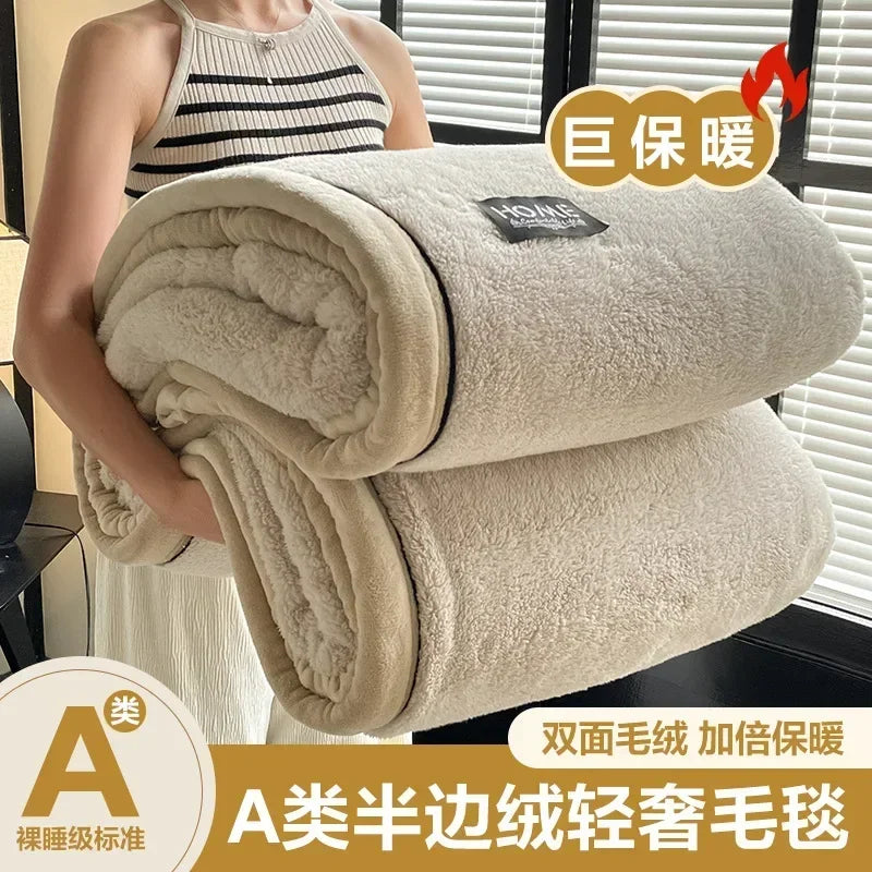2024 New Class A Cotton Velvet Light Luxury Blanket