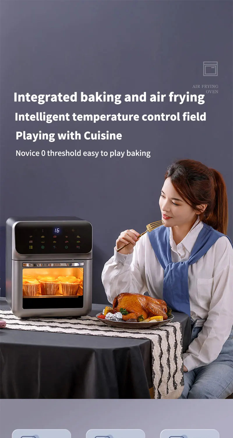 10L Large Capacity Oil-Free Electric Air Fryer Oven