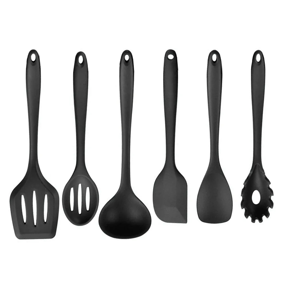 Green Heat Resistant Silicone Utensil Set for Non-Stick Cooking