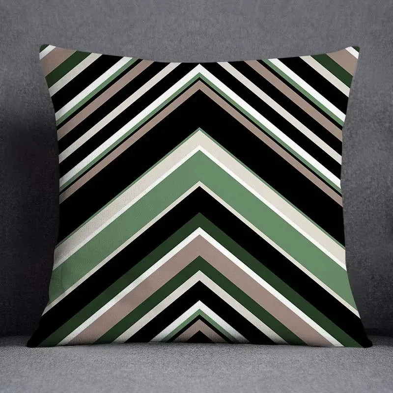 Dark Green Floral Animal Pattern Pillowcase for Home Decor