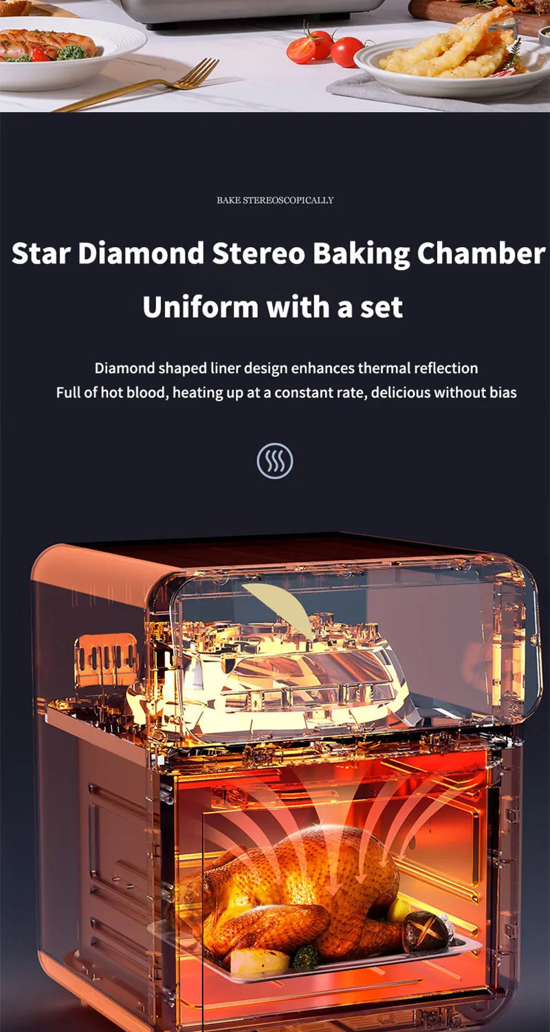 10L Large Capacity Oil-Free Electric Air Fryer Oven