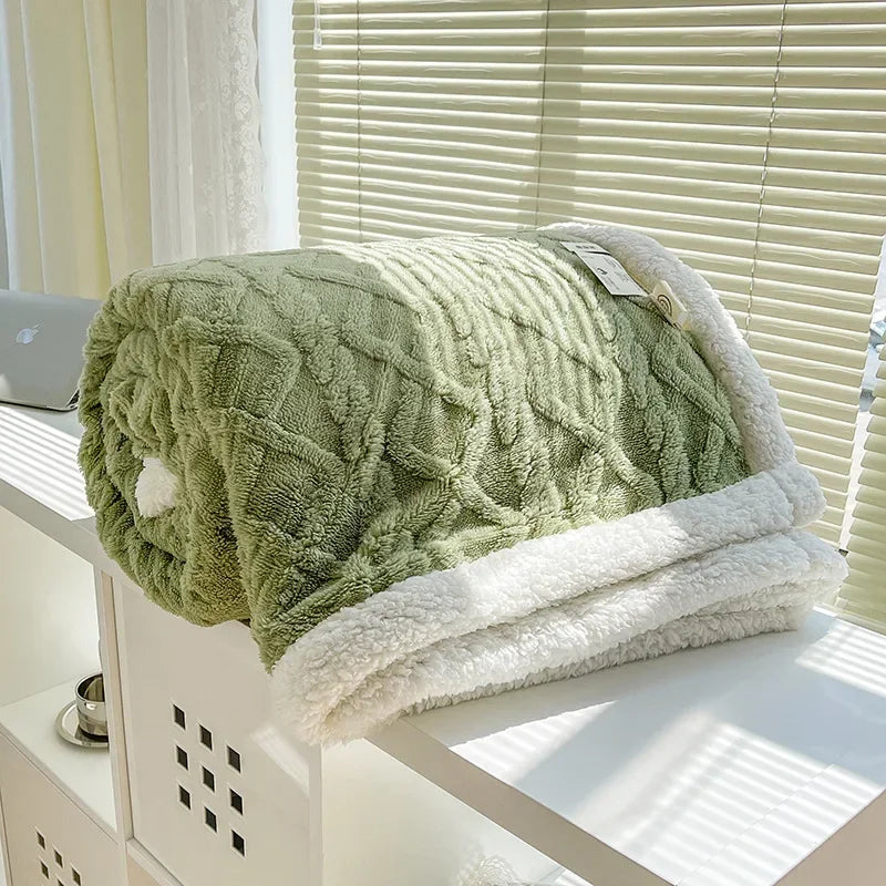 Thickened Coral Velvet Office Shawl Nap Blanket Sofa