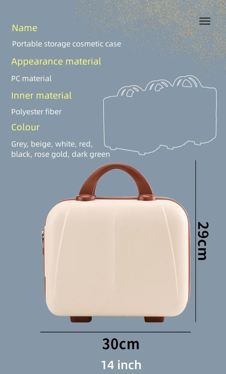 Portable Travel Cosmetic Case With Password Lock Organizer