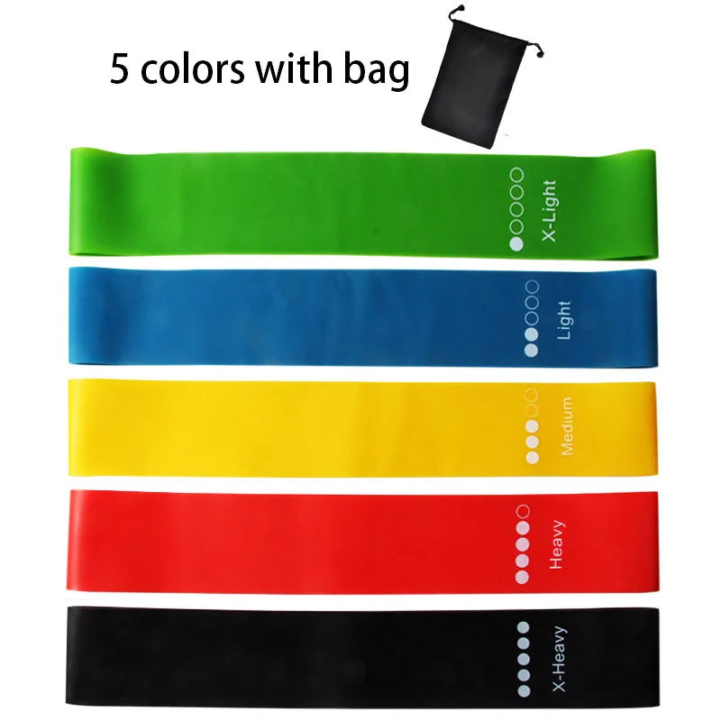 5Pcs/Set Yoga Resistance Rubber Bands for Fitness Training