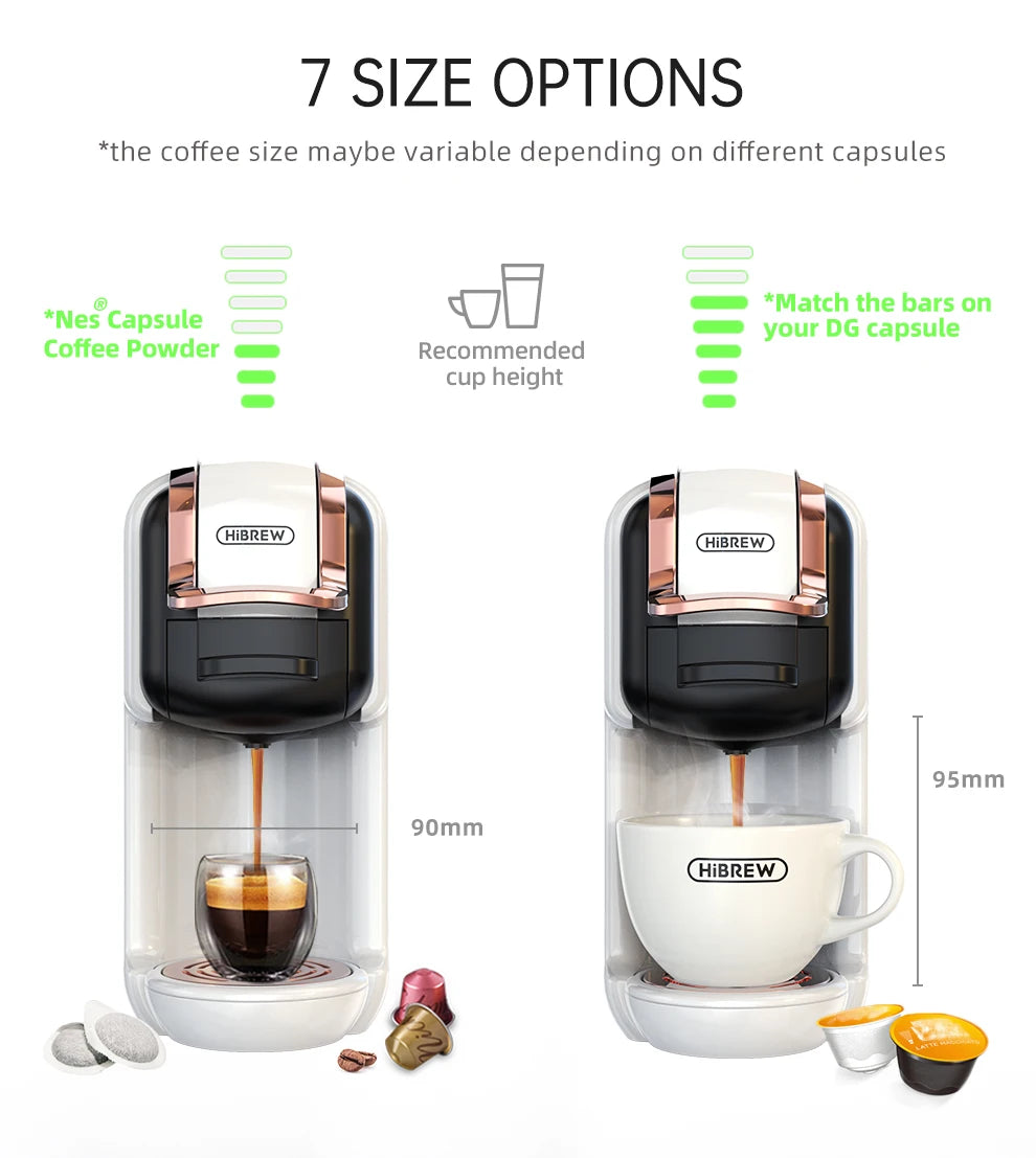 HiBREW Multiple Capsule Coffee Machine 5 in 1 Hot Cold