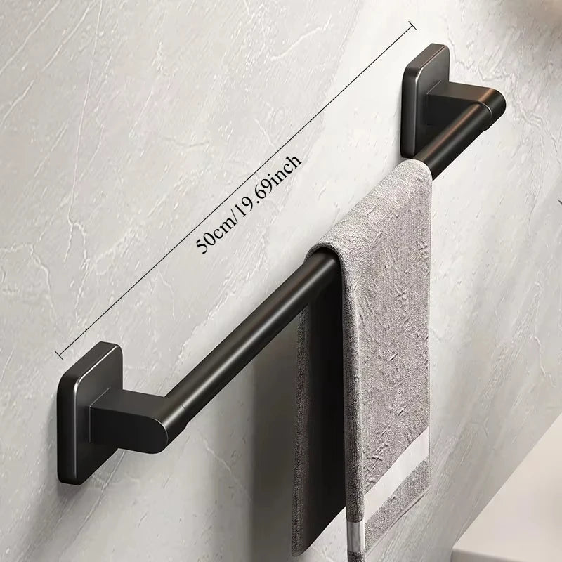 6pcs Bathroom Towel Rack Self-Adhesive No Drill Holder