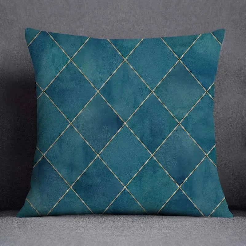 Dark Green Floral Animal Pattern Pillowcase for Home Decor